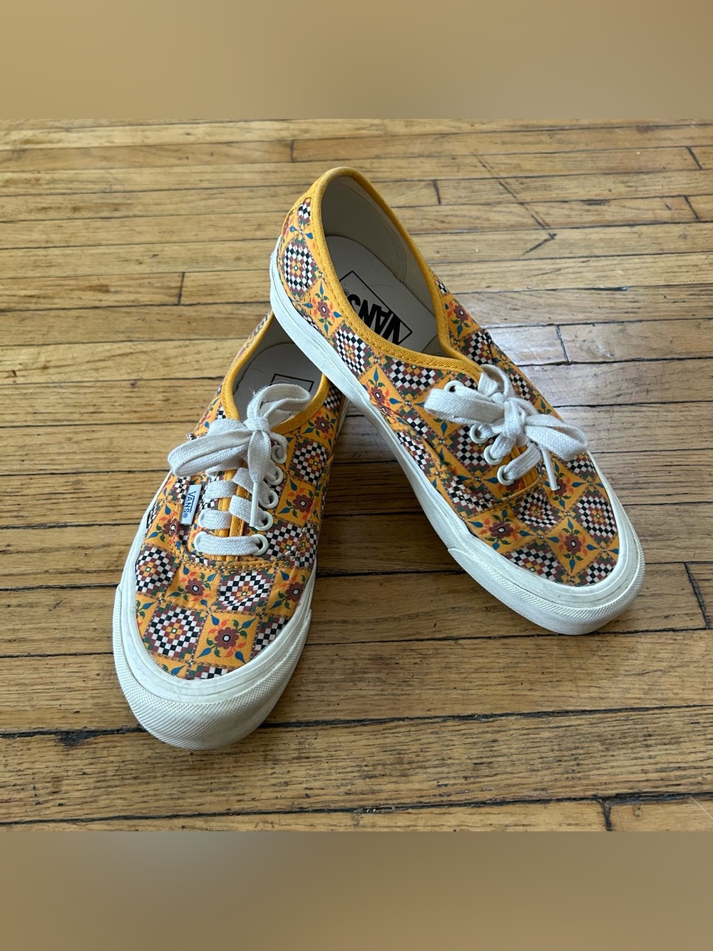 Vans x Anaheim Factory Authentic Slip Ons - Tile Checkerboard/Radiant Yellow